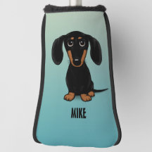 Schattige Zwart en Tan Dachshund Wiener Dog Custom