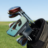 Schattige Zwart en Tan Dachshund Wiener Dog Custom Golfheadcover (Insitu)