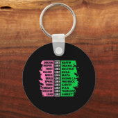 Schattige Zwart Geschiedenis Maand aka Fun T-shirt Sleutelhanger (Voorkant)