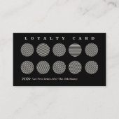 Schattige Zwart Grijs Strepen Beloningsprogramma L Klantenkaartje (Voorkant)