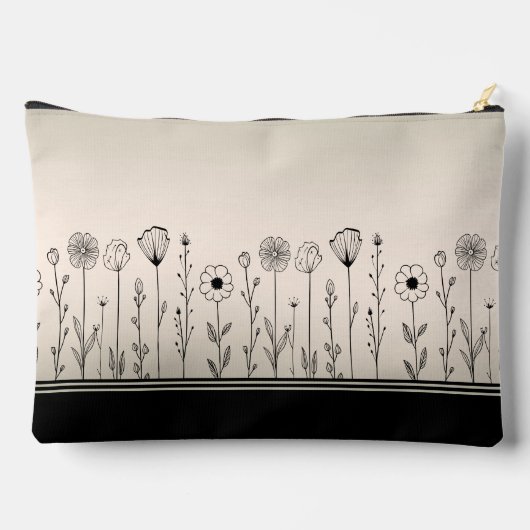 Schattige Zwart/Groen Ombre Bloem Doodles Bruidsme Etui (Achterkant)