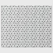 Schattige zwart hondenpootjes prints & Botten Cadeaupapier (Vlak)