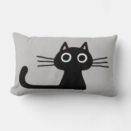 Schattige zwart Kat | Eigenzinnige kat met lange s Kussen