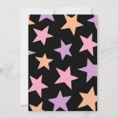 Schattige zwart kat pastel halloween spooky party kaart (Achterkant)