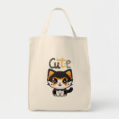 Schattige zwart kattenontwerp| Kattenliefhebbers | Tote Bag (Voorkant)