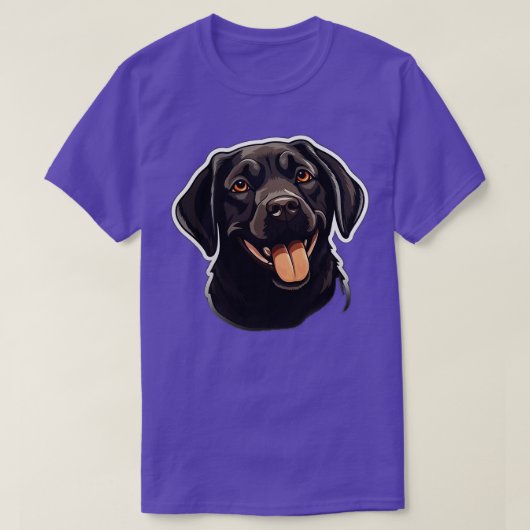 Schattige Zwart Labrador Hondenchocolade Labradors T-shirt (Design voorkant)