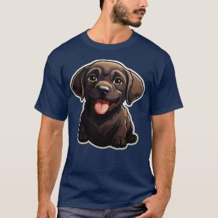 Schattige Zwart Labrador Hondenchocolade Labradors T-shirt