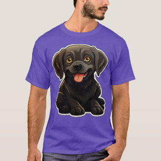 Schattige Zwart Labrador Hondenchocoladelabradors  T-shirt