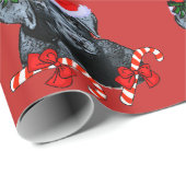 Schattige zwart labrador retriever kerst cadeaupapier (Rol Hoek)