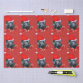 Schattige zwart labrador retriever kerst tissuepapier (Craft)