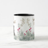 Schattige Zwart Labrador Waterverf Koffie Thee Tij Mok (Midden)