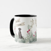 Schattige Zwart Labrador Waterverf Koffie Thee Tij Mok (Voorkant links)