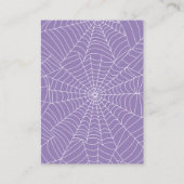 Schattige Zwart Meisje Gothic Halloween Klaslokaal Plaatskaartje (Achterkant)