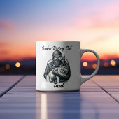 Schattige zwart op wit Scuba Diving Cat Dad Koffiemok