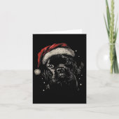 Schattige Zwart Puppy Lab Santa Hat Xmas Dog Labra Kaart (Voorkant)