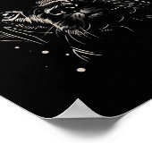 Schattige Zwart Puppy Lab Santa Hat Xmas Dog Labra Poster (Hoek)