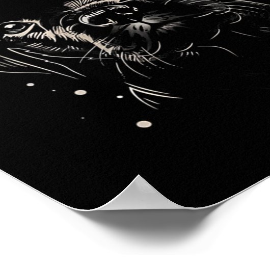 Schattige Zwart Puppy Lab Santa Hat Xmas Dog Labra Poster (Hoek)