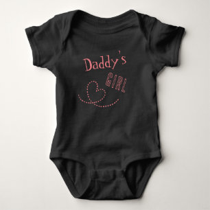 Schattige Zwart Roze Daddy's Little Girl Romper