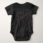 Schattige Zwart Roze Daddy's Little Girl Romper (Achterkant)