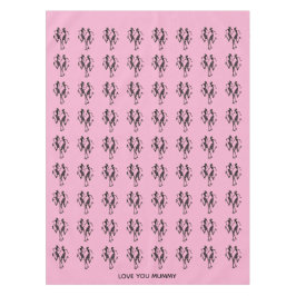 Schattige, zwart silhouet festivaldansers mummie r tafelkleed