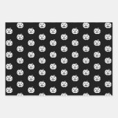 Schattige zwart sinaasappel wit jack o lantaarn Ha Inpakpapier Vel (Voorkant)