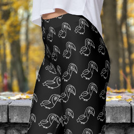 Schattige zwart Toucan vogelpatroon Leggings