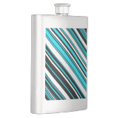Schattige zwart wit aqua strepen flacon (Rechts)
