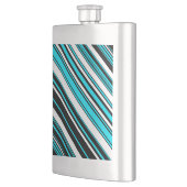 Schattige zwart wit aqua strepen flacon (Links)