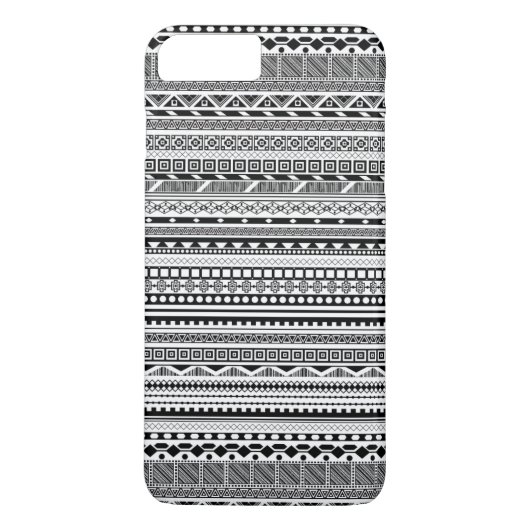 Schattige zwart-wit azteekse patronen ontwerp Case-Mate iPhone case (Achterkant)