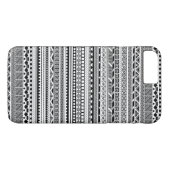 Schattige zwart-wit azteekse patronen ontwerp Case-Mate iPhone case (Achterkant (Horizontaal))