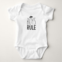 Schattige zwart wit baby onsie - jongens regel quo