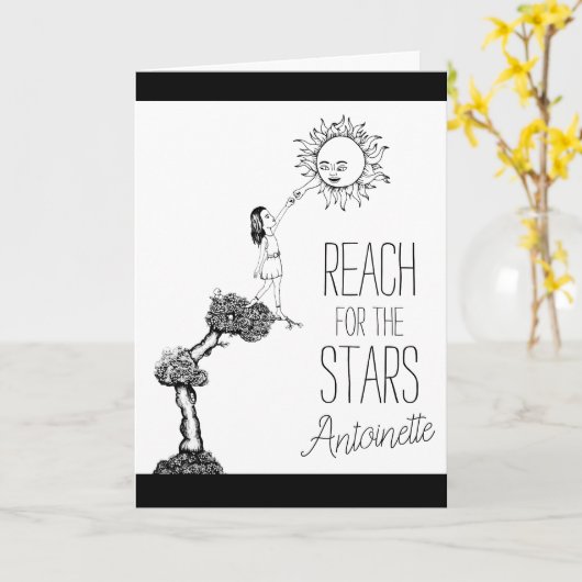 Schattige zwart-wit bereik voor de sterren kaart (Gele Bloem)