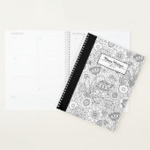 Schattige zwart wit bloemmotief planner (Display)