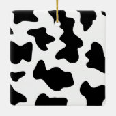 Schattige zwart wit boerderij dier koe print foto keramisch ornament (Achterkant)