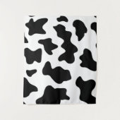 schattige zwart-wit boerderij melkkoe print wandkleed (Voorkant)