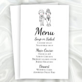 Schattige zwart wit Cartoon bruid en bruidegom bru