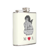 Schattige  Zwart Wit Cherub Angel Partner Heupfles (Rechts)