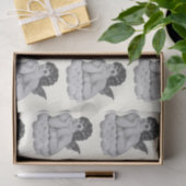 Schattige Zwart Wit Cherub Angel Tissuepapier (Geschenk)