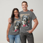 Schattige zwart-wit Doodle Dog T-shirt (Unisex)