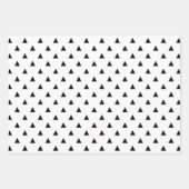 Schattige zwart-wit geometrisch patroon inpakpapier vel (Voorkant)