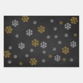 Schattige Zwart Wit Goud Kerstboom Ornament Gift Inpakpapier Vel (Voorkant 2)