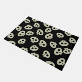 Schattige Zwart-Wit Halloween Skulls Deurmat (Schuin)