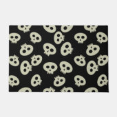 Schattige Zwart-Wit Halloween Skulls Deurmat (Voorkant)
