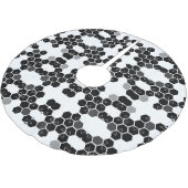 Schattige zwart-wit hex data patronen kerstboom rok (Gekanteld)