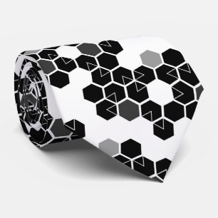 Schattige zwart-wit hex gegevenspatronen stropdas