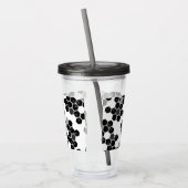 Schattige zwart-wit hexadecimale datapatronen acryl drinkbeker (Links)