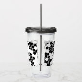 Schattige zwart-wit hexadecimale datapatronen acryl drinkbeker (Rechts)