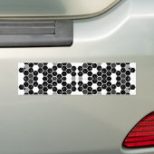 Schattige zwart-wit hexadecimale datapatronen bumpersticker (Op auto)
