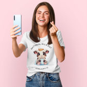 Schattige Zwart & Wit Kawaii Baby Koe Drink Melk