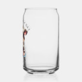 Schattige Zwart & Wit Kawaii Baby Koe Drink Melk Blikvorm Glas (Links)